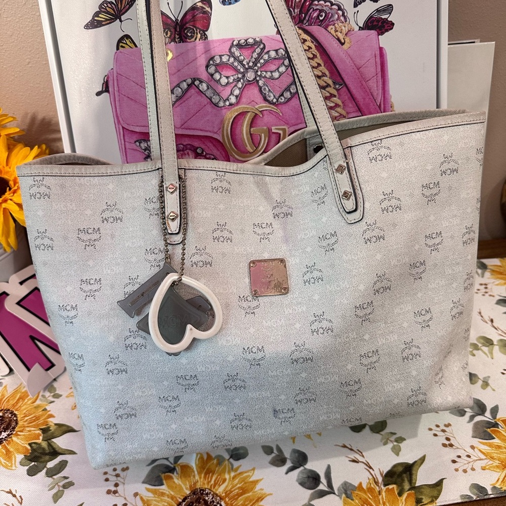 MCM Women's Gray Tote Bag